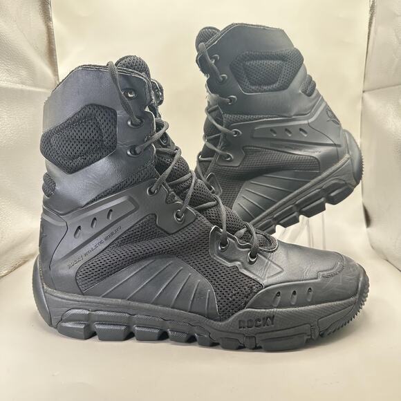 Rocky RAM Duty Boots Mens Size 12 Black Tactical Athletic Mobility Mesh Leather main image 9